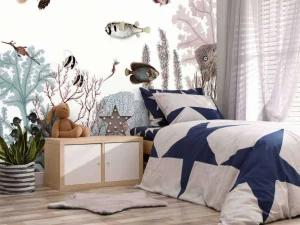 New Sir Edwards - Roaring Reef - White fotobehang Kinderkamer