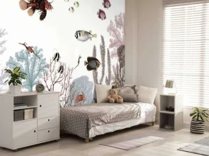 New Sir Edwards - Roaring Reef - White fotobehang Kinderkamer
