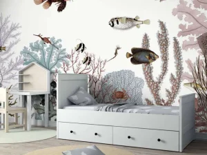 New Sir Edwards - Roaring Reef - White fotobehang Kinderkamer