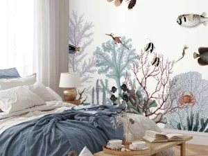 New Sir Edwards - Roaring Reef - White fotobehang Kinderkamer