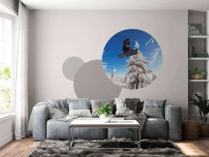 Sale Skiër maakt een hoge sprong fotobehang Tienerkamer | Sport