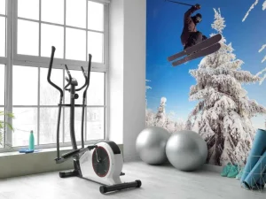 Sale Skiër maakt een hoge sprong fotobehang Tienerkamer | Sport