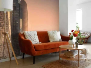 Discount Skyline van Doha in de avond fotobehang Architectuur