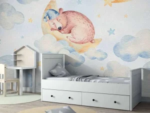 Online Slapende beer in de wolken Kinderkamer | Dieren