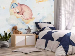 Online Slapende beer in de wolken Kinderkamer | Dieren