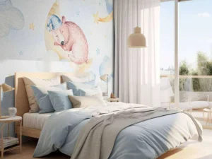 Online Slapende beer in de wolken Kinderkamer | Dieren