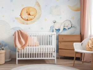 Sale Slapende vrienden in de wolken Babykamer