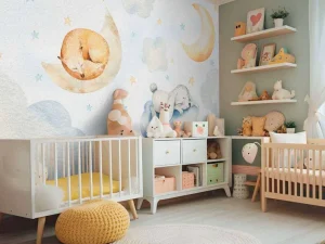 Sale Slapende vrienden in de wolken Babykamer