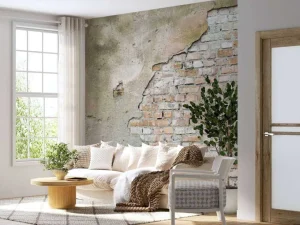 Sale Slordige bakstenen muur fotobehang Gang