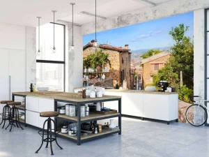Clearance Smal straatje in Italië fotobehang Architectuur