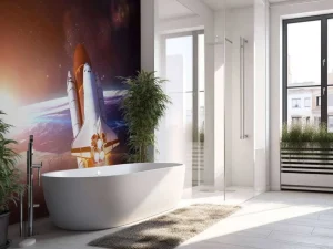 Sale Space Shuttle in de ruimte fotobehang Tienerkamer