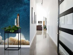 New Space Shuttle lancering met sterren fotobehang Tienerkamer | Kinderkamer