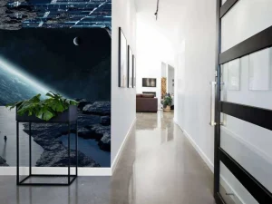 Best Space Shuttle met asteroïden fotobehang Tienerkamer | Kinderkamer