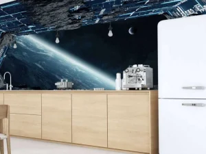 Best Space Shuttle met asteroïden fotobehang Tienerkamer | Kinderkamer