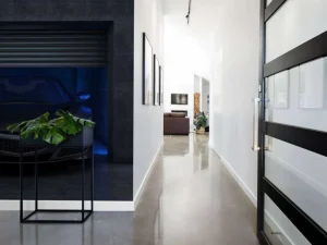 Discount Sportauto in een garagebox fotobehang Kinderkamer | Transport