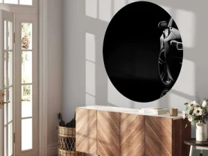 Clearance Sportauto met een zwarte achtergrond fotobehang Kinderkamer | Transport