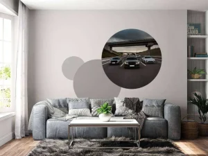 Hot Sportwagens op de snelweg fotobehang Kinderkamer | Transport