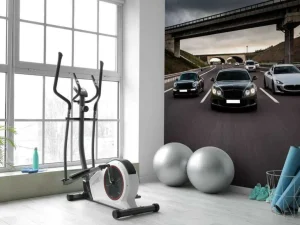 Hot Sportwagens op de snelweg fotobehang Kinderkamer | Transport