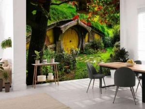 Clearance Sprookjeshuis in het bos fotobehang Kinderkamer