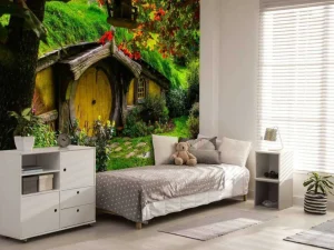 Clearance Sprookjeshuis in het bos fotobehang Kinderkamer