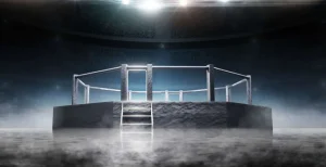 Online Stenen MMA kooi fotobehang Tienerkamer | Sport