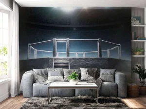 Online Stenen MMA kooi fotobehang Tienerkamer | Sport
