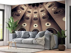 Clearance Stereoboxen wand fotobehang Tienerkamer