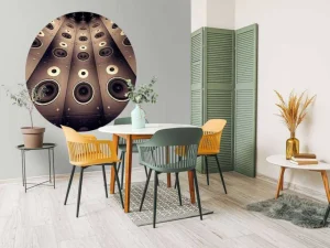 Clearance Stereoboxen wand fotobehang Tienerkamer