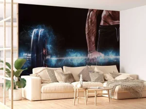 Clearance Sterke gespierde man fotobehang Tienerkamer | Sport