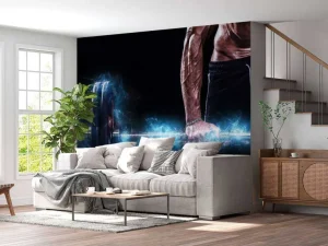 Clearance Sterke gespierde man fotobehang Tienerkamer | Sport