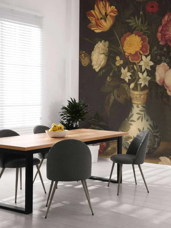 Online Stilleven met bloemen in een Wan-li vaas fotobehang Kunst & Design | Bloemen