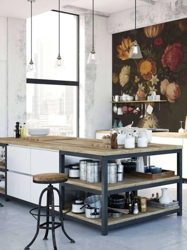 Online Stilleven met bloemen in een Wan-li vaas fotobehang Kunst & Design | Bloemen