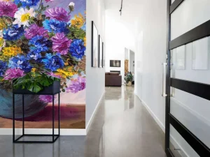 Hot Stilleven van een vaas met kleurrijke bloemen fotobehang Bloemen | Kunst & Design