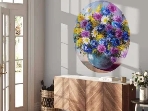 Hot Stilleven van een vaas met kleurrijke bloemen fotobehang Bloemen | Kunst & Design