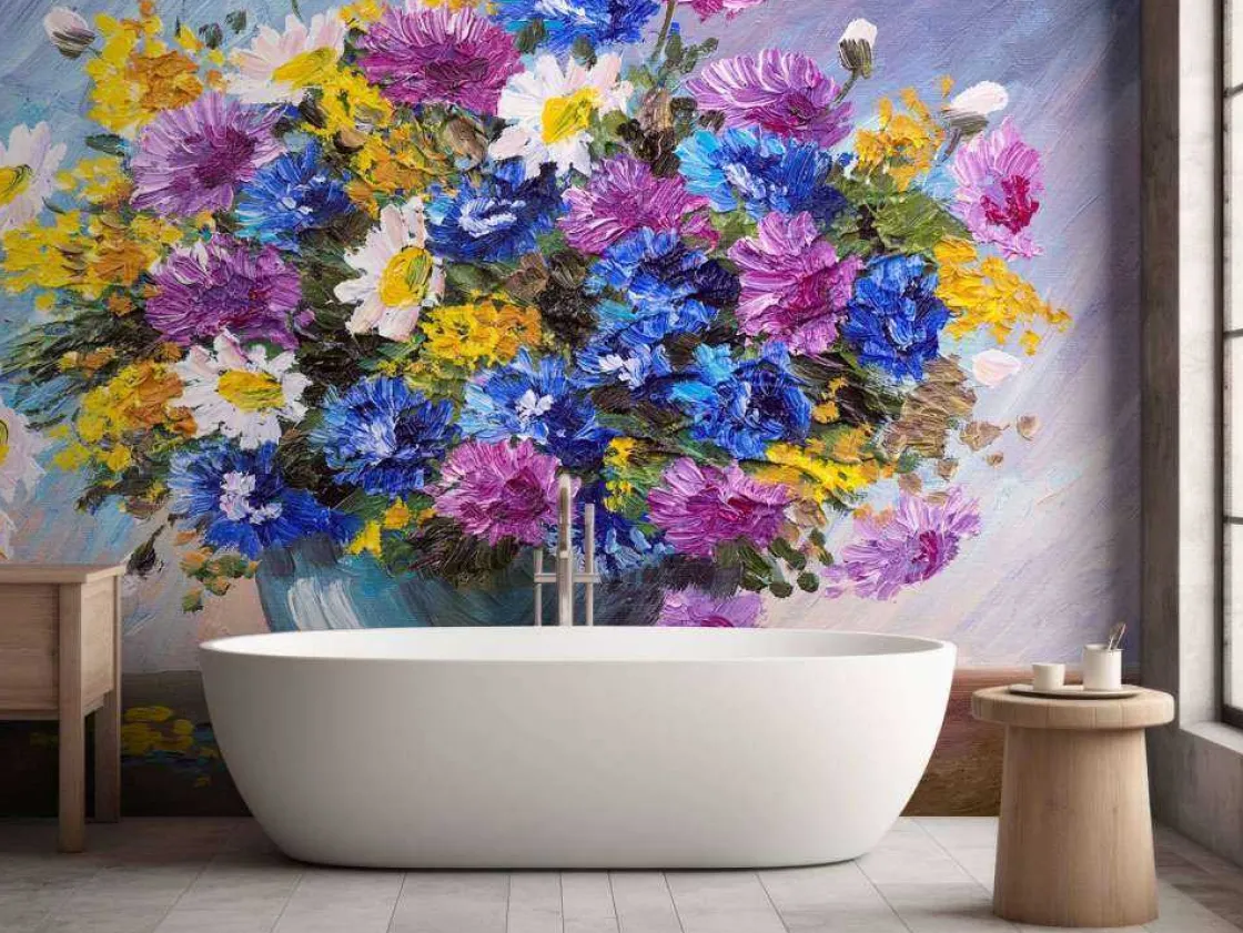stilleven_van_een_vaas_me_7.webp Hot Stilleven van een vaas met kleurrijke bloemen fotobehang Bloemen | Kunst & Design