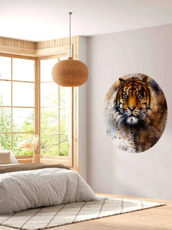 New Stoere tijger schilderij fotobehang Tienerkamer
