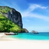 Discount Strand op het Poda eiland in Thailand fotobehang Transport