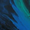 Clearance Structuur met blauwe en groene accenten fotobehang Gang | Oppervlakten