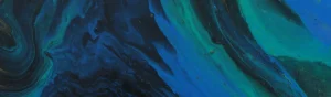 Clearance Structuur met blauwe en groene accenten fotobehang Gang | Oppervlakten