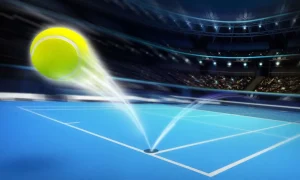 Online Stuiterende tennisbal fotobehang Tienerkamer