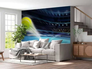 Online Stuiterende tennisbal fotobehang Tienerkamer