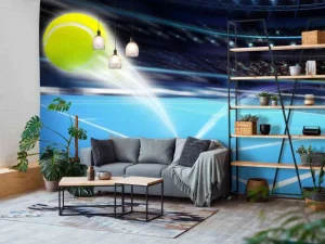Online Stuiterende tennisbal fotobehang Tienerkamer