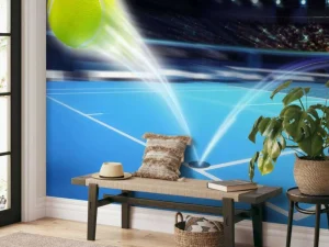 Online Stuiterende tennisbal fotobehang Tienerkamer