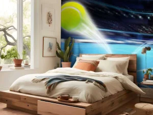 Online Stuiterende tennisbal fotobehang Tienerkamer