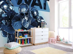 Fashion SWAT Team fotobehang Tienerkamer