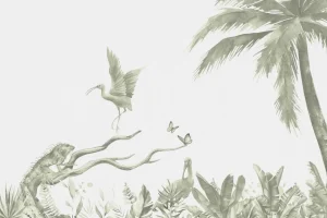 New Tak met jungle dieren in groen Kinderkamer | Dieren