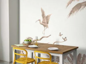 New Tak met jungle dieren in taupe Kinderkamer | Dieren