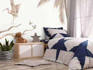New Tak met jungle dieren in taupe Kinderkamer | Dieren
