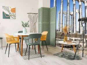 Online Tempel van Poseidon fotobehang Architectuur