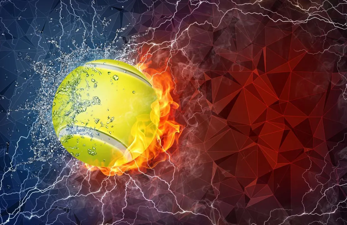 tennisbal_met_veel_kracht_0.webp Discount Tennisbal met veel kracht fotobehang Tienerkamer | Kinderkamer
